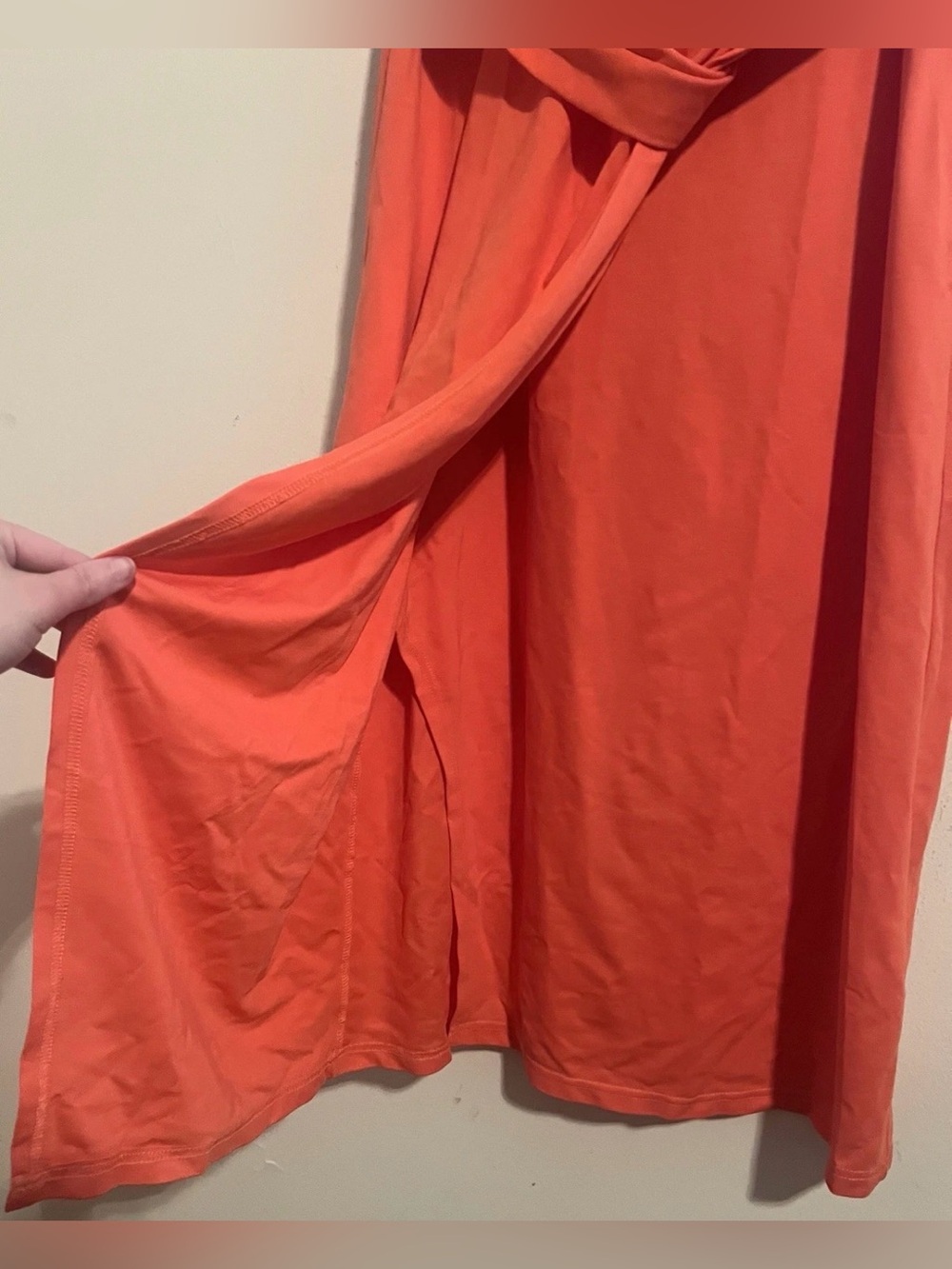 NWT Women’s JASAMBAC Sleeveless Orange Midi Dress with Knotted Waist Size XL - Picture 13 of 16
